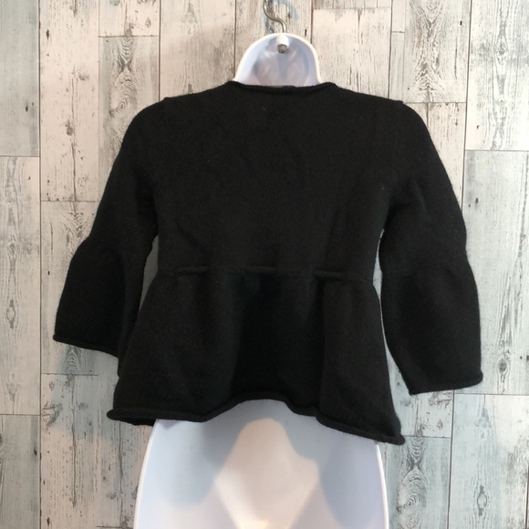 Sarah Spencer Lambs Wool Blend Black Cardigan Small - Picture 5 of 12